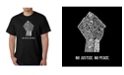 LA Pop Art Men's No Justice, No Peace Word Art T-Shirt